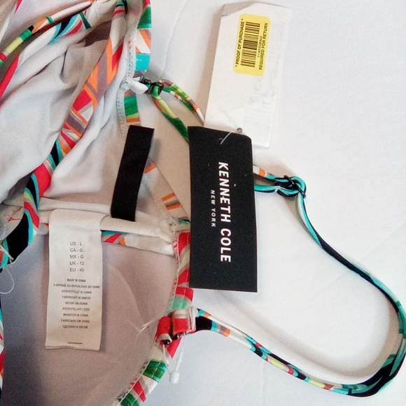 Kenneth Cole Women's Tropical Multicolor One Piece Swimsuit, Sz.Large - Picture 10 of 15